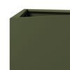 vidaXL Garden Planter Olive Green Triangular 50x43x75 cm Steel
