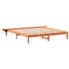 vidaXL Bed Frame Wax Brown 200 x 200 cm Solid Pine Wood
