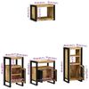 vidaXL Bathroom Furniture Set with Shelf 4 pcs Brown Solid Mango Wood