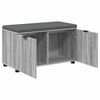 vidaXL Hall Bench with Cushion with Door Grey Sonoma 80 x 46 x 46 cm