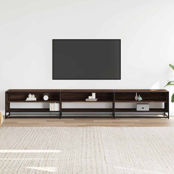 vidaXL TV Cabinet Brown Oak 270x40x46 cm Engineered Wood