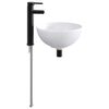 vidaXL Bathroom Sink with Faucet and Drain Matte Black 32 x 32 x 13 cm
