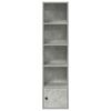 vidaXL Bookcase Concrete Grey 31x24x127 cm Engineered Wood