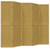 vidaXL Room Divider 5 Panels Brown Solid Wood Paulownia