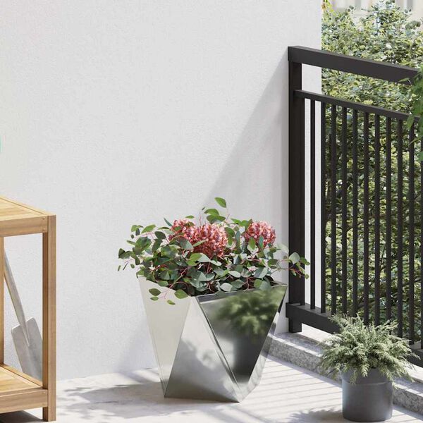 vidaXL Planter 2 pcs Silver 30 x 30 x 30 cm Galvanised Steel