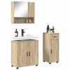 vidaXL Bathroom Furniture Set 3 pcs Sonoma Oak Engineered wood & Metal