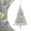 vidaXL Artificial Pre-lit Christmas Tree Silver 120 cm PET