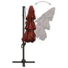 vidaXL 4-Tier Garden Parasol with Aluminium Pole Terracotta 3x3 m