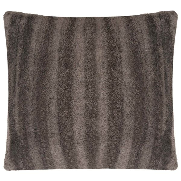 vidaXL Throw Pillow Striped 2 pcs Grey 50 x 50 cm Polyester