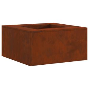 vidaXL Fire Pit Brown 80 x 80 x 40 cm Weathering Steel