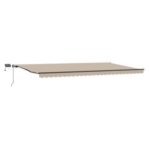 vidaXL Retractable Awning Beige 600 x 300 cm Fabric and Aluminium