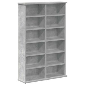 vidaXL CD Cabinet Concrete Grey 60 x 17 x 92 cm Engineered Wood