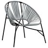 vidaXL Garden Egg Chair Black and Light Grey Poly Rattan