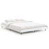 vidaXL Bed Frame without Mattress High Gloss White 135x190 cm
