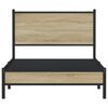 vidaXL Metal Bed Frame without Mattress Sonoma Oak 100x200 cm