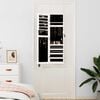 vidaXL Mirror Jewellery Cabinet Wall Mounted White 30x8.5x106 cm