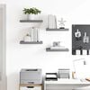 vidaXL Floating Wall Shelves 4 pcs Grey 40x23x3.8 cm MDF
