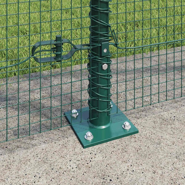 vidaXL Fence Post Green 50 x 1.4 m (16 x 16 mm mesh) Steel and PVC