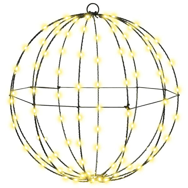 vidaXL Ball with 192 LEDs 2 pcs Warm white 43.5 cm Metal