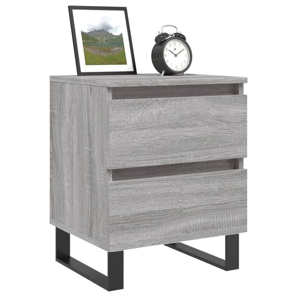 vidaXL Bedside Cabinets 2 pcs Grey Sonoma 40x35x50 cm Engineered Wood
