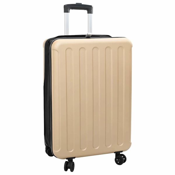 vidaXL Suitcase Folding Champagne 43 x 27 x 66 cm ABS Plastic