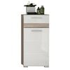 Trendteam Bath Storage Cabinet Set-One White and Light San Remo Oak
