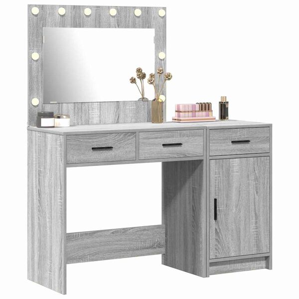 vidaXL Dressing Table 2 pcs Grey 40 x 41 x 75 cm Engineered wood