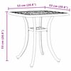 vidaXL Garden Table White 53x53x53 cm Cast Aluminium