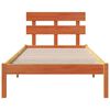vidaXL Bed Frame with Headboard Brown 100 x 200 cm Solid Pine wood
