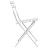 vidaXL Garden Folding Chair Folding 2 pcs White 42 x 46 x 82cm Metal
