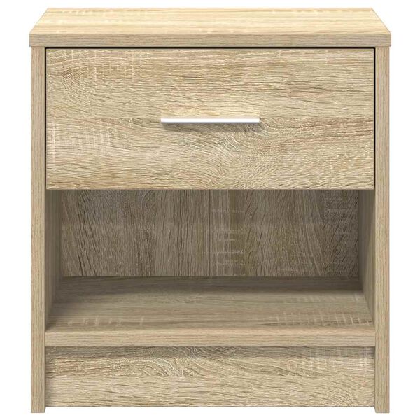 vidaXL Bedside Cabinet with Drawer Sonoma Oak 39x28x41 cm