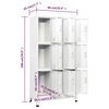 vidaXL Locker Cabinet with 9 Compartments Steel 90x45x180 cm Grey