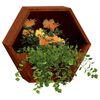vidaXL Wall Planters 2 pcs Rusty Corten Steel 46x10x40 cm