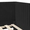 vidaXL Corner Bed Frame with Headboard Black 100 cm x 200 cm Velvet