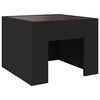 vidaXL Coffee Table with Infinity LED Black 40x40x30 cm