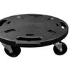vidaXL Plant Trolleys with Wheels 2 pcs Diameter 40 cm Black 275 kg