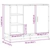 vidaXL Sideboard Grey Sonoma 92x35x76 cm Engineered Wood