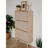 Finori Shoe Cabinet Bali 49A Sonoma Oak and Cane Print