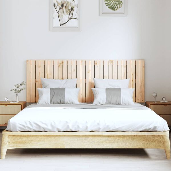 vidaXL Wall Headboard 166x3x60 cm Solid Wood Pine