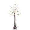 vidaXL Snow-Covered LED Christmas Tree Brown 22 x 22 x 120 cm Plastic