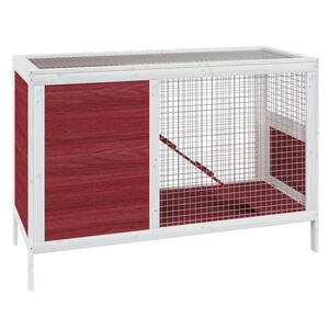 vidaXL Rabbit Hutch Mocha 103x44x69.5 cm Solid Wood Pine