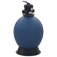 vidaXL Pool Sand Filter with 6 Position Valve Blue 560 mm