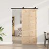 vidaXL Sliding Door Brown 80 x 208 cm Solid Pine Wood