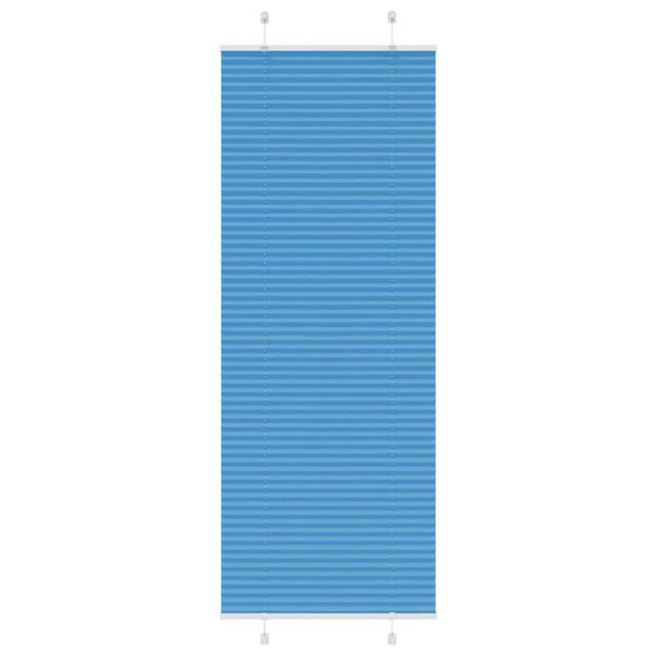 vidaXL Pleated Blind Blue 70x200 cm Fabric Width 69.4 cm Polyester