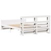 vidaXL Bed Frame with Headboard without Mattress White 140x190 cm