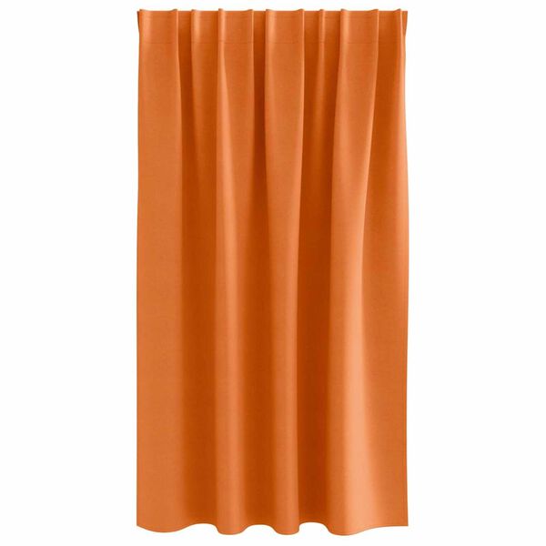vidaXL Blackout Curtains with Rings 2 pcs Bright Orange 140 x 140 cm