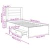 vidaXL Bed Frame Grey Sonoma and Silver 75 x 190 cm Engineered Wood
