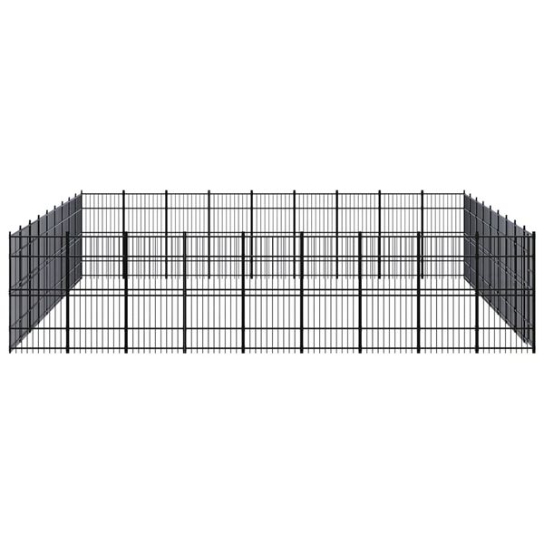 vidaXL Outdoor Dog Kennel Steel 74.65 m&sup2;