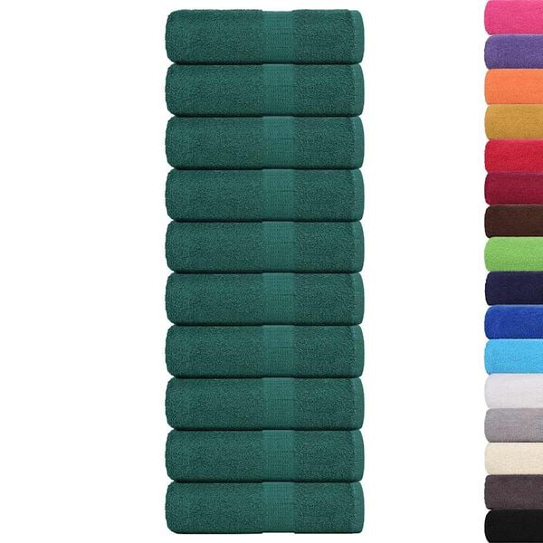 vidaXL Wash Towels 10 pcs FROGN Green 30x30 cm 100% Cotton