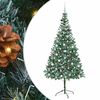 vidaXL Artificial Christmas Tree with Stand Green 210 cm PVC and Steel